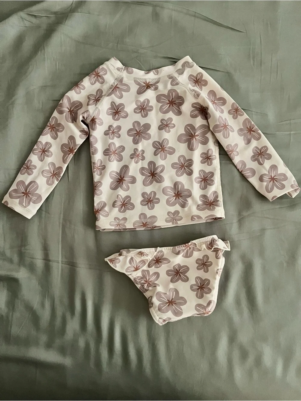 Rylee + Cru Matching Swim Bottoms & Rashguard 6-12m